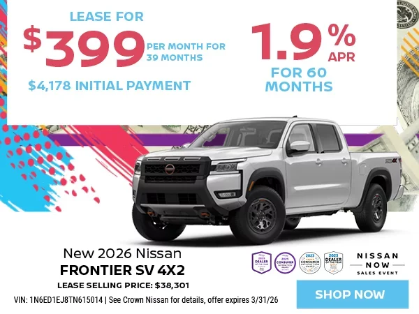 New 2026 Nissan Frontier SV Lease Or APR